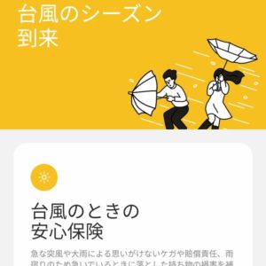 LINEの台風のときの安心保険