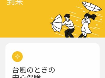 LINEの台風のときの安心保険