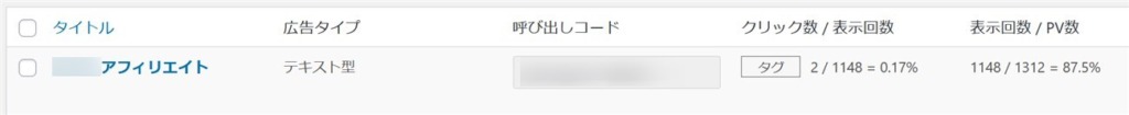 SWELLの広告タグ機能でクリック数を確認