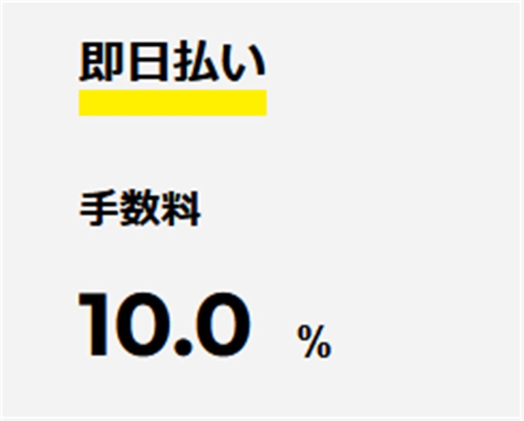 フリーナンス即日払いの初期手数料