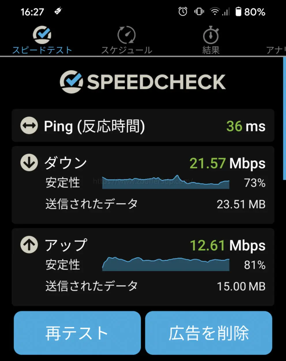 FUJI wifiのSIMをMR05LNに挿して使った時の速度