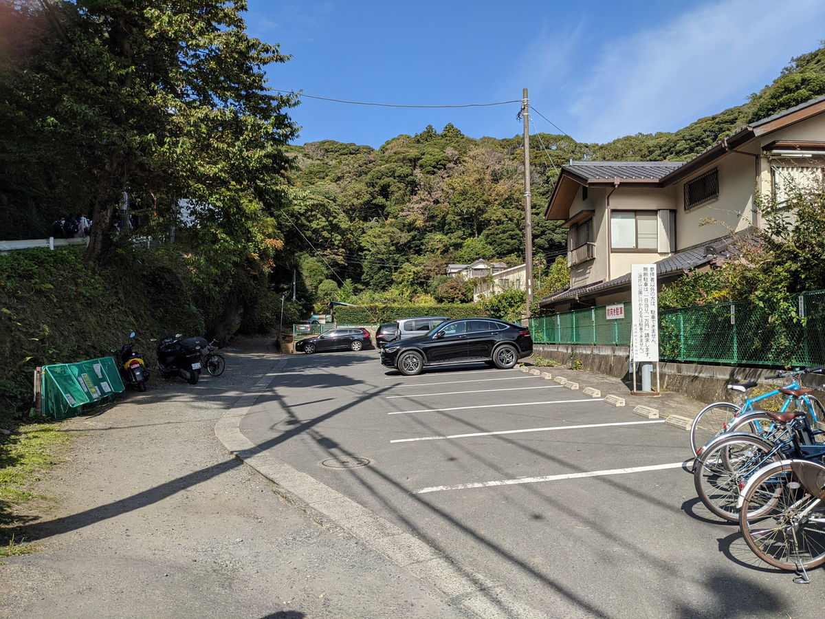 銭洗弁財天宇賀福神社の駐輪場