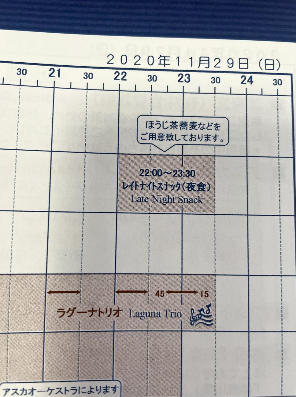 アスカデイリーに記載されていた夜食情報