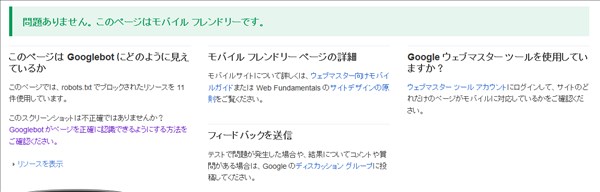 グーグルのモバイルフレンドリーテストで問題ありません。