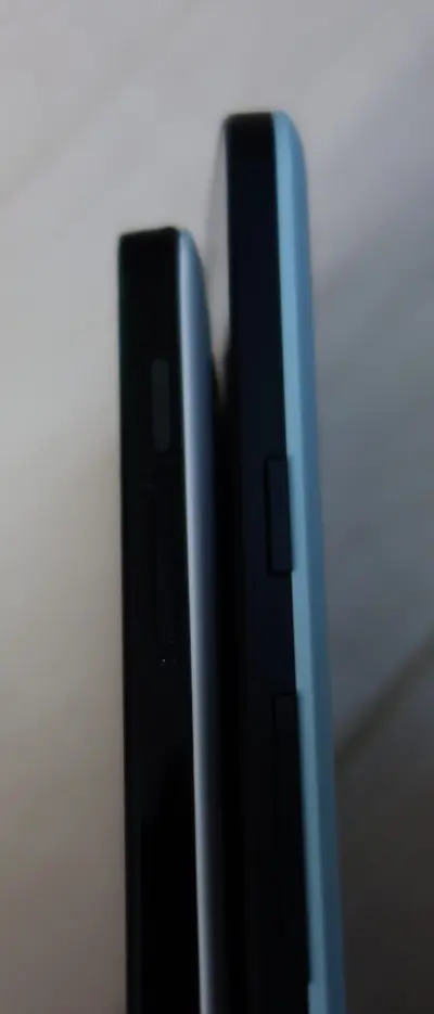 Nexus５とNexus５Xの厚さを比較