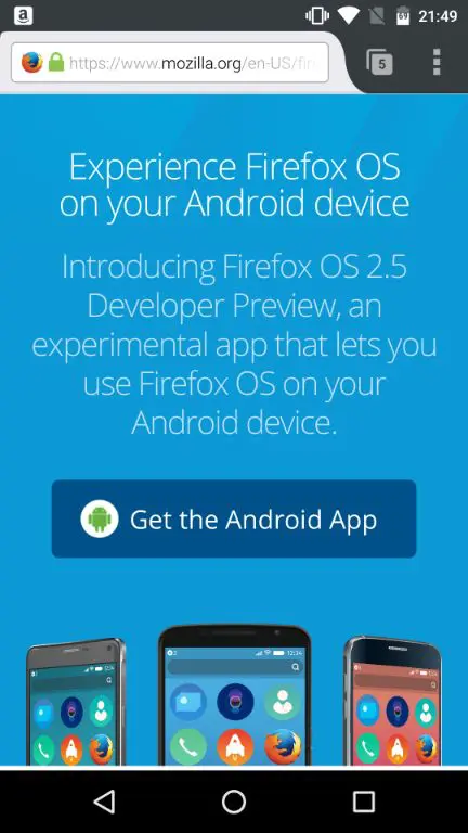 Firefox OS 2.5 Developer Preview