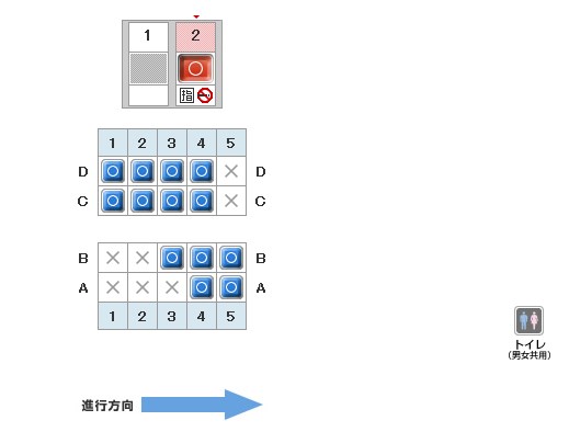 はやとの風、座席表