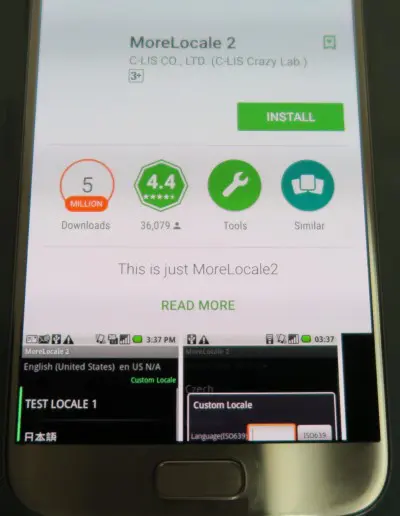 Androidスマホの言語設定アプリMoreLocale 2