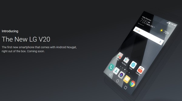 Android 7.0がプリインストールされた最初のスマホはLG V20