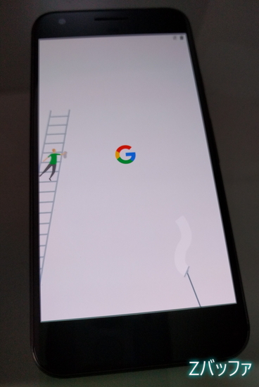 Google Pixelの起動画面にはGマークが