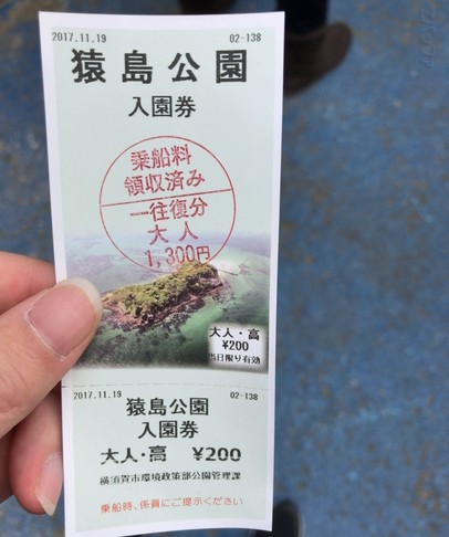 猿島への入場券