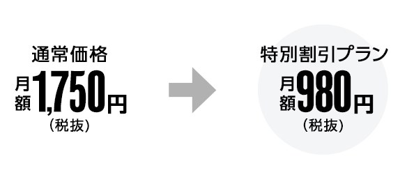 ダ・ゾーンを月々980円で利用できる特別プラン