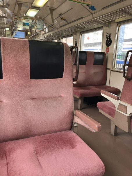 ひたちなか海浜鉄道の車内