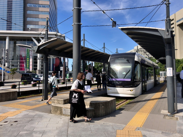 富山ライトレールの富山駅北