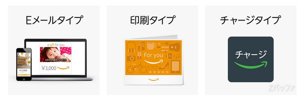 Amazonギフト券の種類