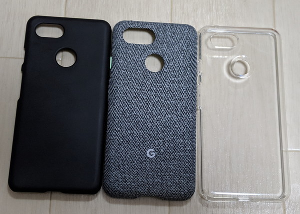 Pixel 3の保護ケースをグーグル純正品含め３つ試してみた