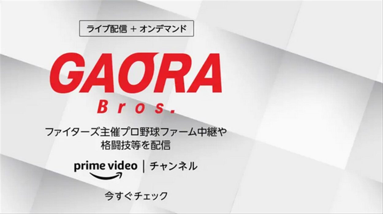 AmazonプライムビデオチャンネルのGAORA Brosチャンネル