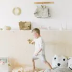 cute boy playing with his toy