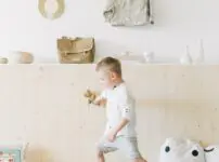cute boy playing with his toy